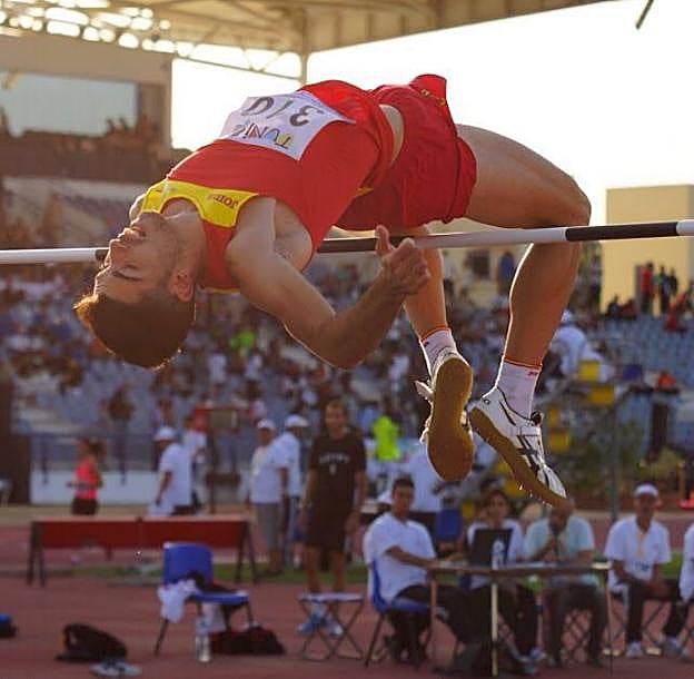 El campeón de España, Carlos Rojas, durante su participación en los Juegos del Mediterráneo.