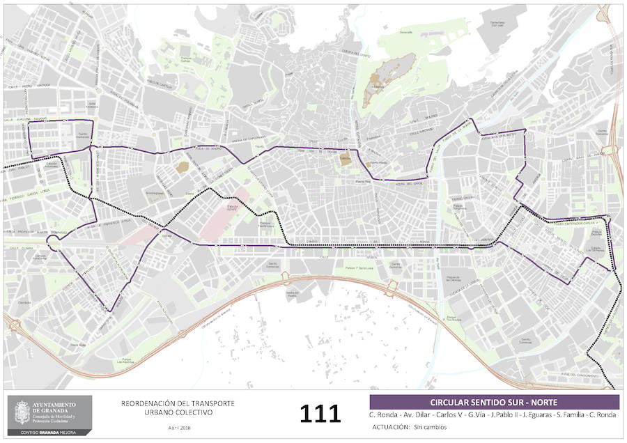 Proyecto de reordenación de líneas de autobuses de Granada