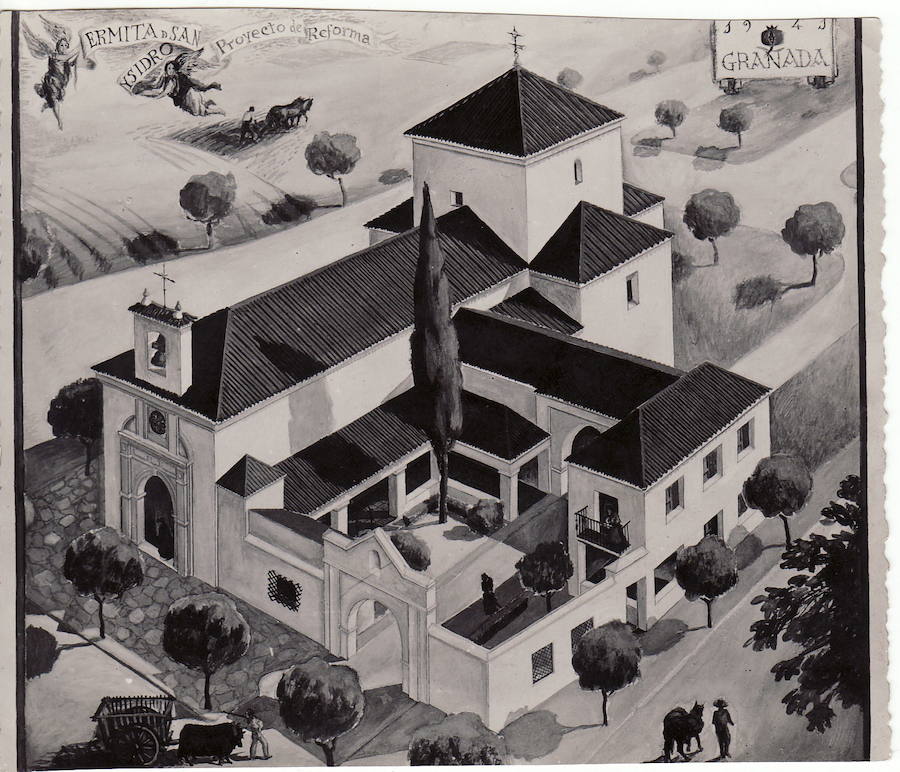 Proyecto de Prieto Moreno para la restauración de la ermita en 1944, inspirada en un cortijo andaluz