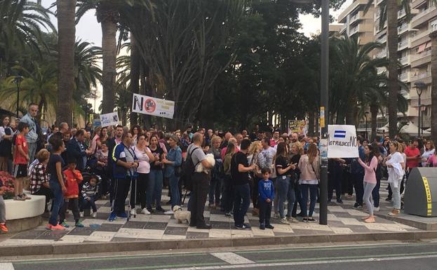 Concentración contra el CIE que tuvo lugar el pasado sábado. 