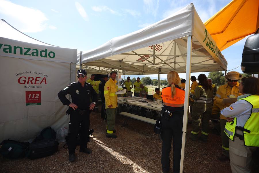 Simulacro de incendio forestal nivel uno del operativo Infoca conjuntamente con el 112