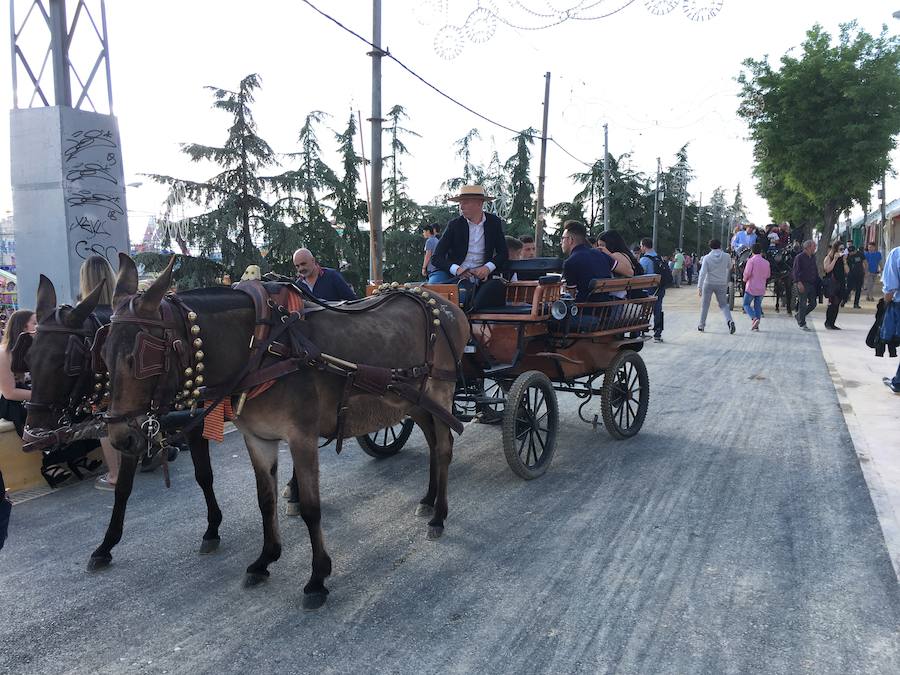 Este miércoles ha sido la jornada en la que más gente se animaba a visitar el Real de la Feria. Muchos trajes de flamenca, peinetas y flores pintaban de color la zona de casetas. En  este enlace puedes ver las mejores imágenes  de este Corpus 2018