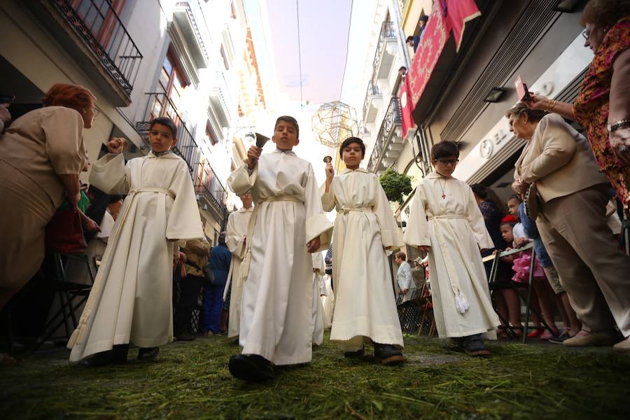 El extenso cortejo ha mezclado los elementos civiles y religiosos en un colorido desfile que ha sido seguido por miles de personas en la calle. Puede ver más fotos del Corpus en  este enlace . 