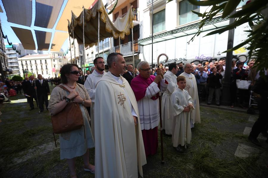 El extenso cortejo ha mezclado los elementos civiles y religiosos en un colorido desfile que ha sido seguido por miles de personas en la calle. Puede ver más fotos del Corpus en  este enlace . 