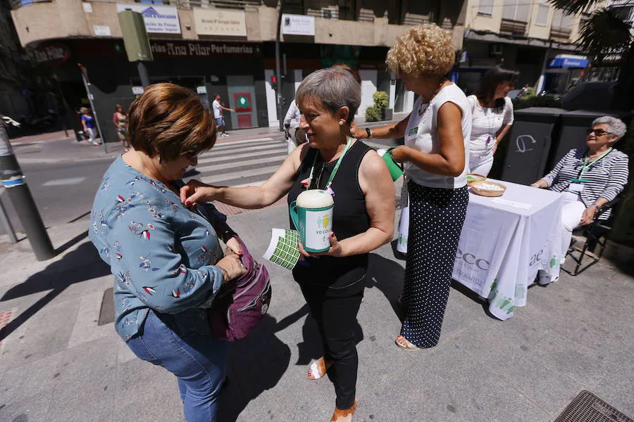 La organización sacó sus huchas a la calle para recaudar fondos y aprovechó para informar de sus programas 