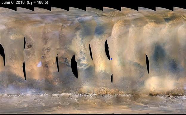 La intensa nube de polvo sobre Marte preocupa a la NASA