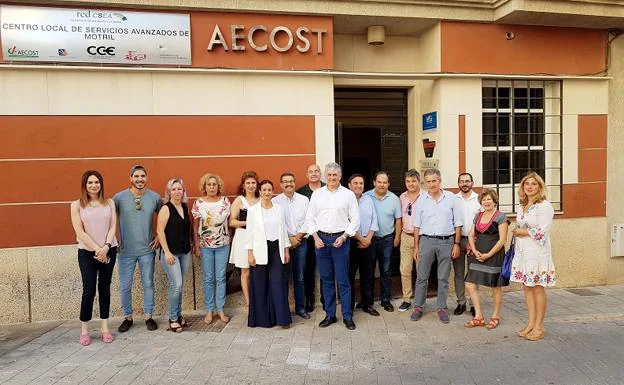 La nueva junta directiva de la Asociación de Empresarios de la Costa Tropical. 