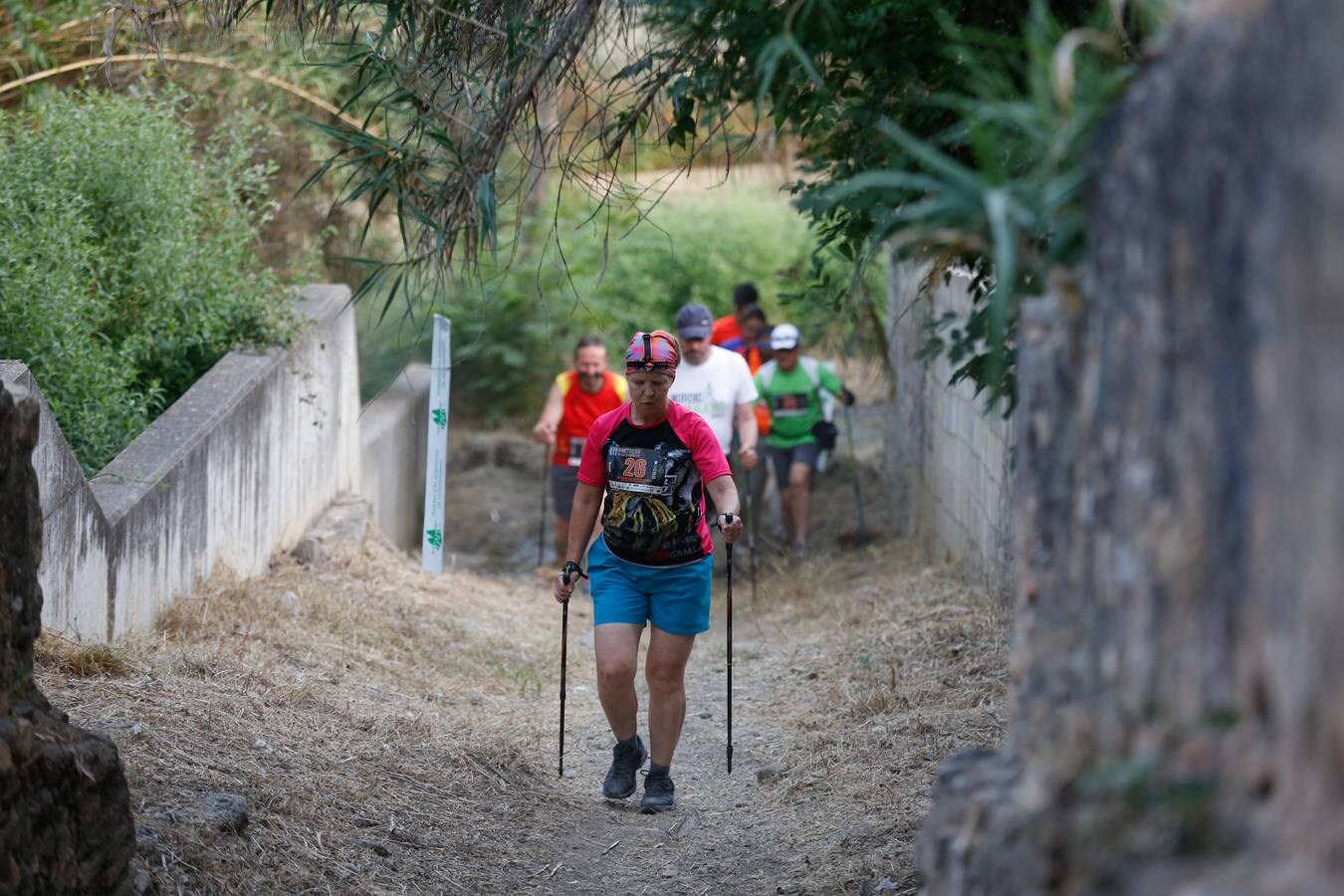 Mientras muchos granadinos pasaban el fin de semana en la playa, en la capital se celebró la III Carrera Nocturna de la Alhambra, parte de la Copa Andaluza de Marcha Nórdica, con cerca de 300 participantes sumando sus tres modalidades