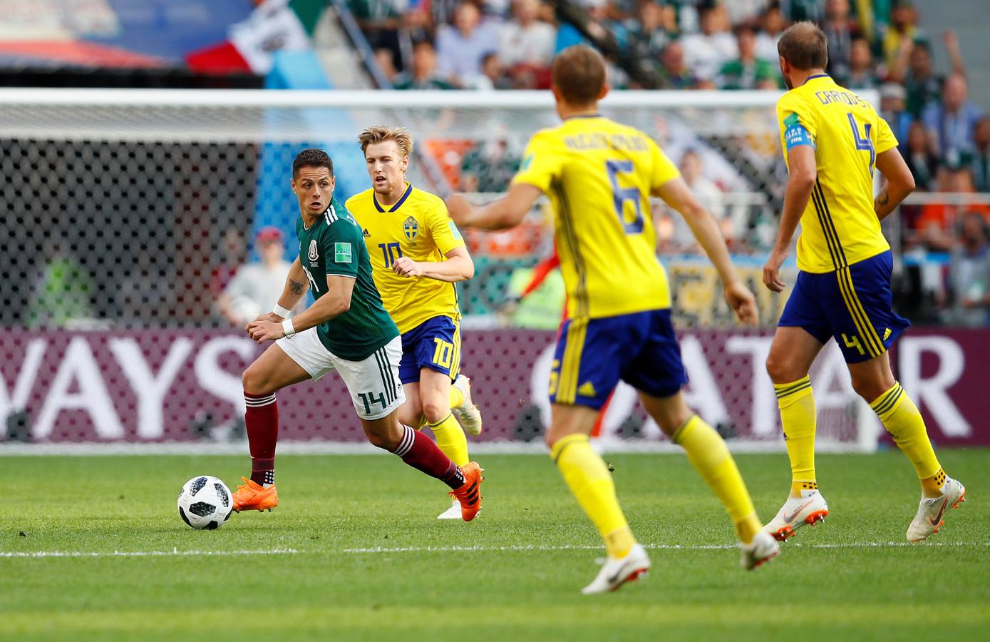 Suecia se impuso por 0-3 a México en el encuentro correspondiente a la tercera jornada del grupo F. La derrota de Alemania ante Corea del Sur dio el pase a ambas selecciones para octavos. 