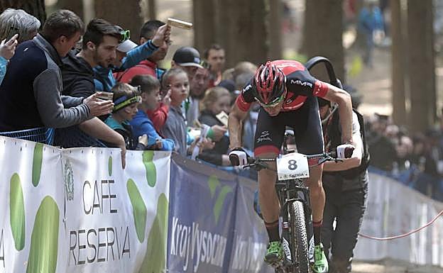 David Valero en una prueba de la Copa del Mundo de Mountain Bike.