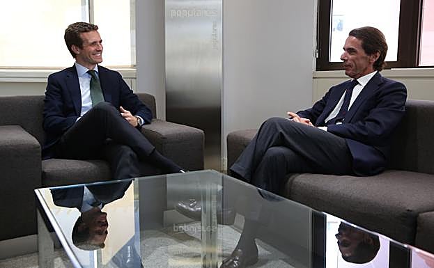 Pablo Casado y José María Aznar. 