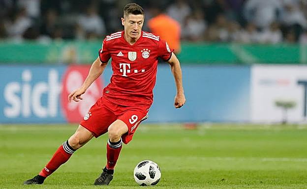 Lewandowski, en un partido del Bayern. 