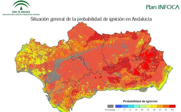 La grave alerta de la AEMET en Granada: riesgo extremo de incendio en la provincia