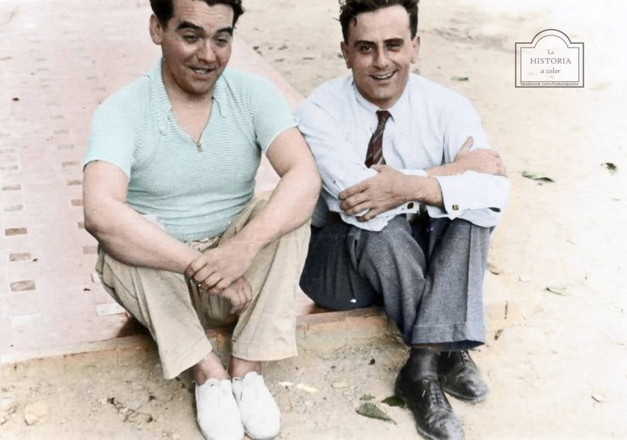 Federico García Lorca y Miguel Pizarro, en 1934.