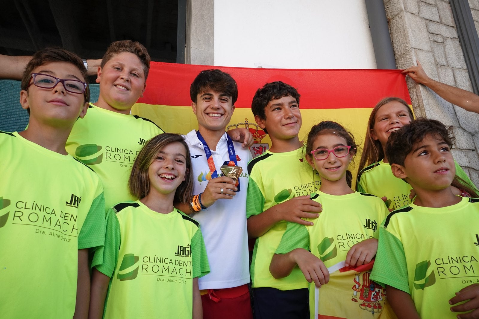 Este ha sido el recibimiento a la medallista.