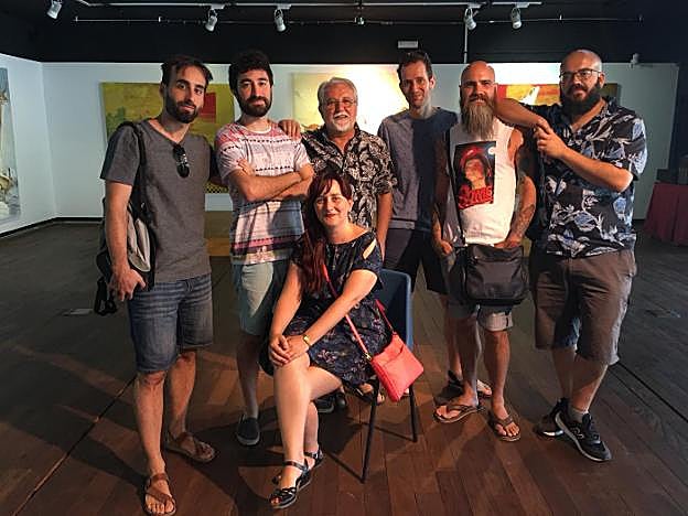 Artistas que se han dado cita estos días en el municipio de Cabra del Santo Cristo.