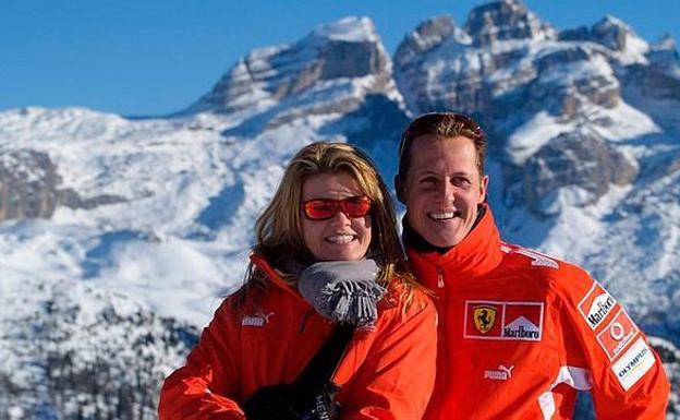 Michael Schumacher, con su esposa Corina. 