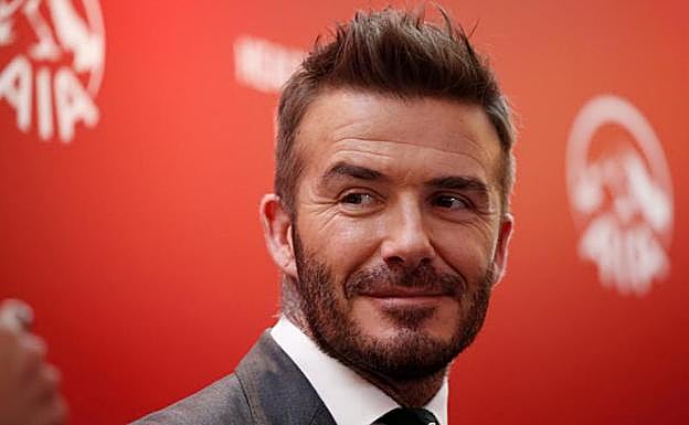 El exjugador de fútbol David Beckham durante un evento benéfico en Jakarta, Indonesia