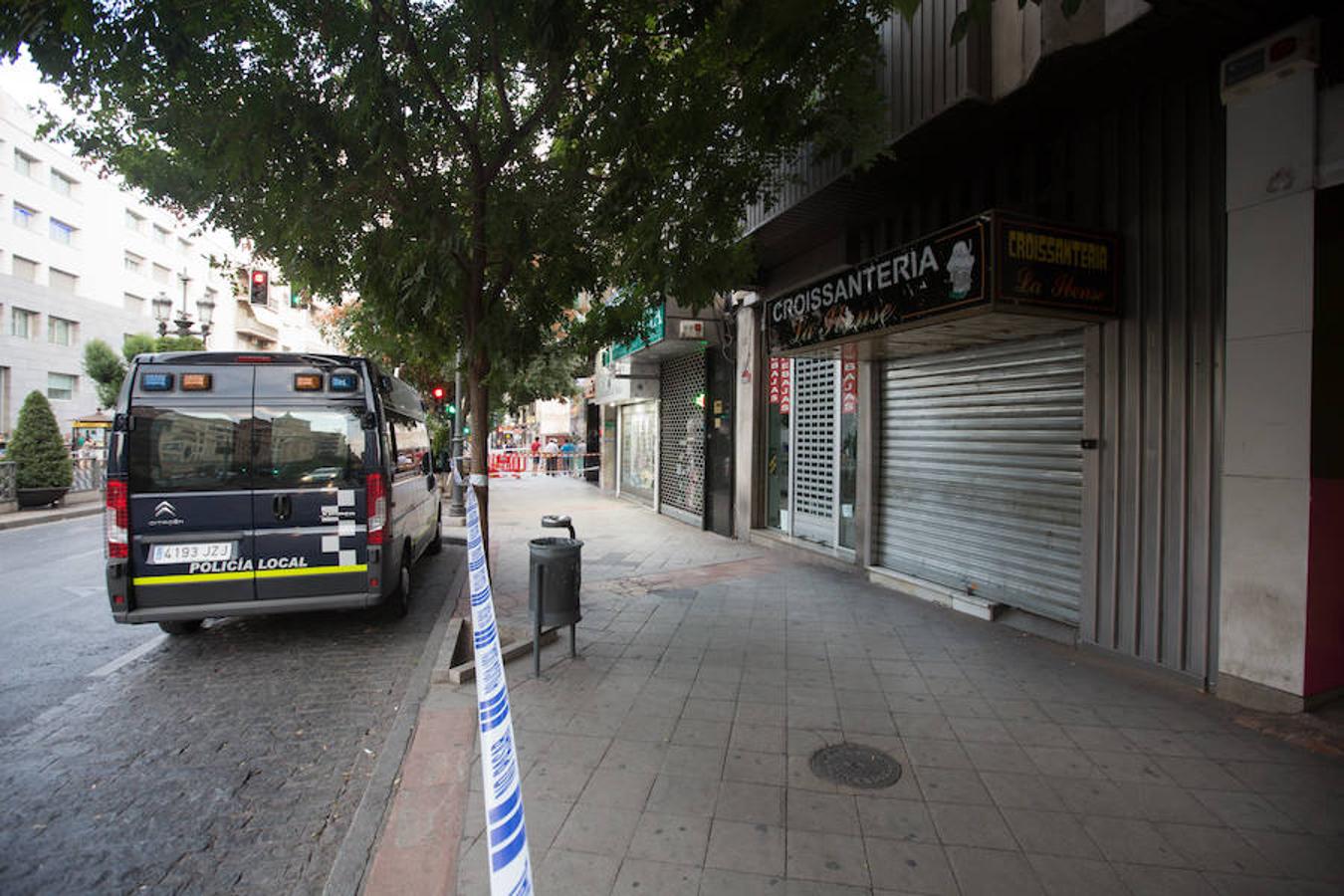 Fotos: Las imágenes de los dos edificios desalojados en Granada por riesgo de derrumbe en las obras del antiguo Hotel Montecarlo