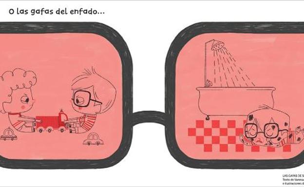 Ilustración de Sara Sánchez para 'Las gafas de sentir', poemario infantil de Vanesa Pérez-Sauquillo.