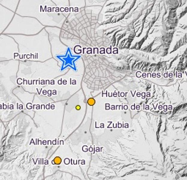 Cinco terremotos sacuden Granada en cuatro horas