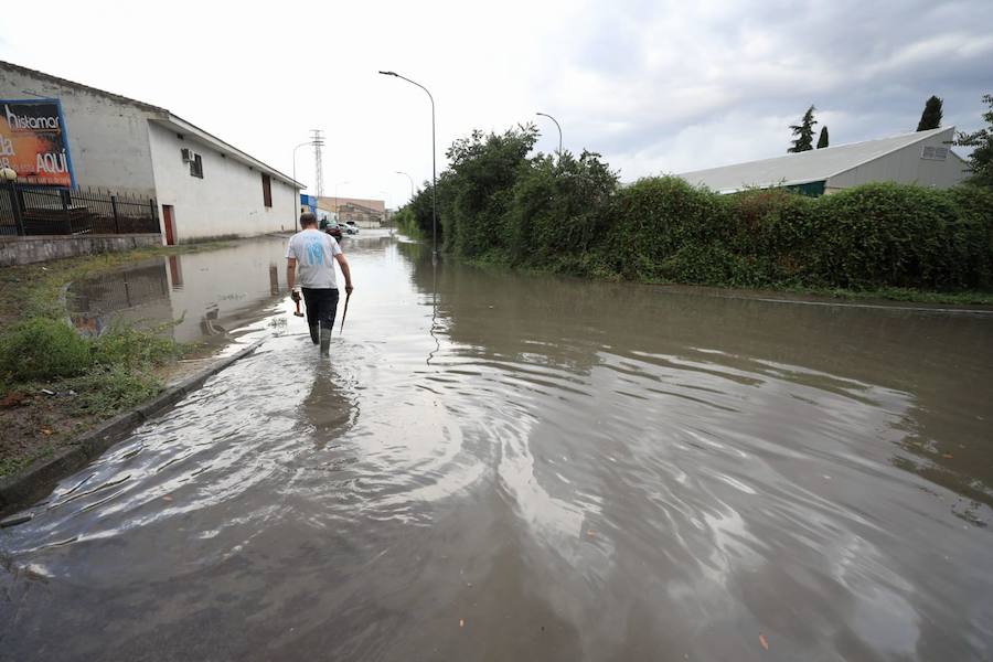 Las consecuencias de las lluvias en el Polígono Asegra.