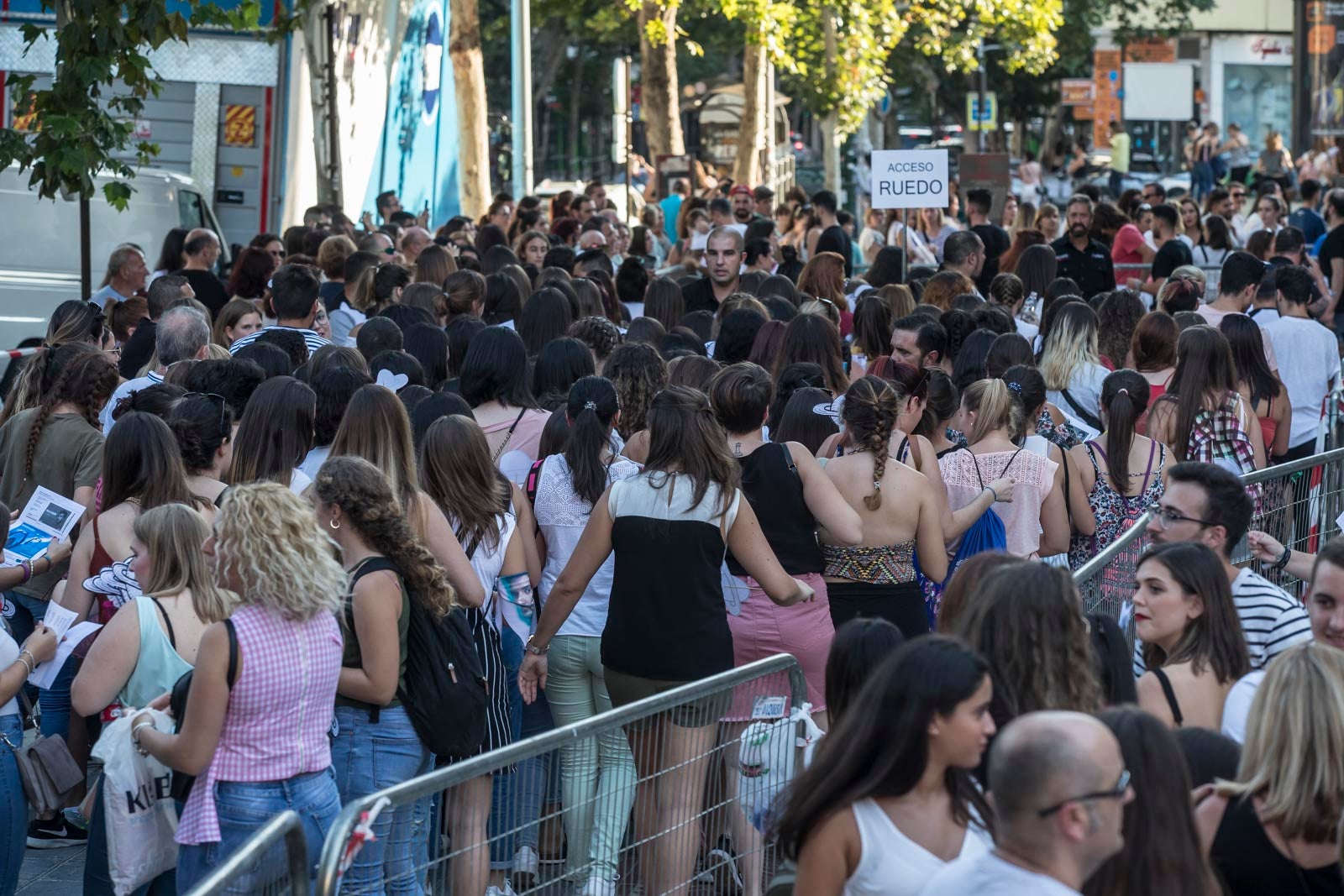 Colas interminables para acceder al concierto del cantante malagueño