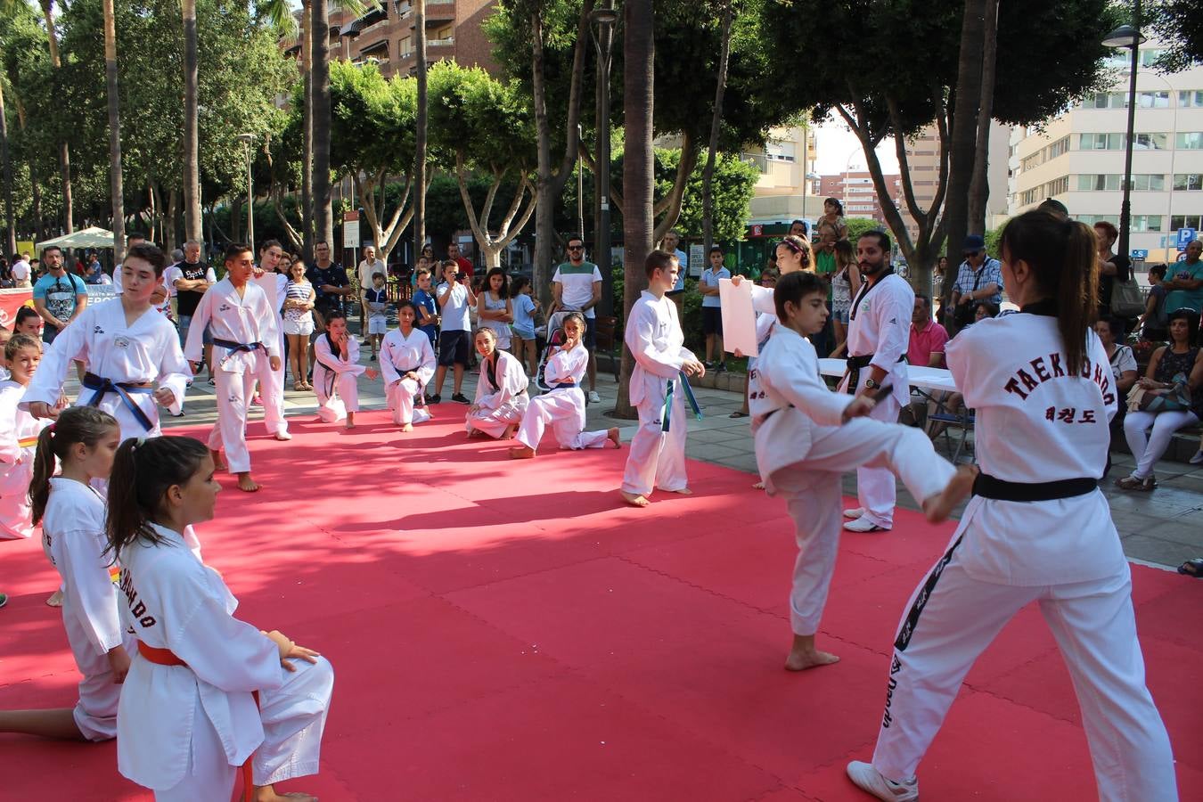 Miles de almerienses participan en la actividad 'Mueve la calle: actívate' que ha permitido practicar 24 disciplinas deportivas durante cuatro horas