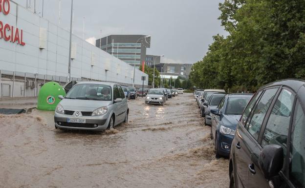 Tormenta el pasado 18 de septiembre en la capital.