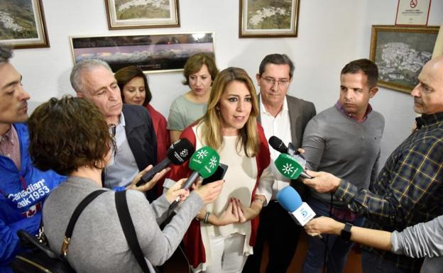 La presidenta de la Junta, Susana Díaz, durante su visita institucional a los municipios de Capileira (en la imagen) y Bubión. 