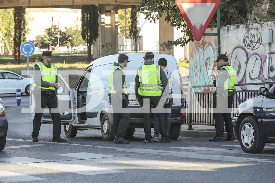 El arresto se ha llevado a cabo en una rotonda próxima al Serrallo tras una búsqueda de cinco horas