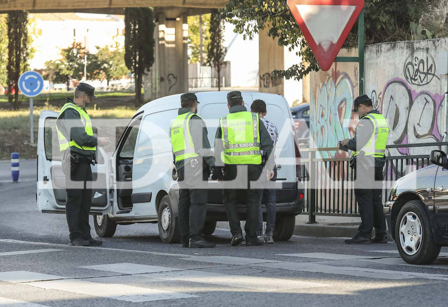 El arresto se ha llevado a cabo en una rotonda próxima al Serrallo tras una búsqueda de cinco horas