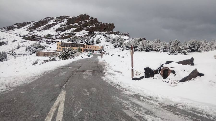 Así está Sierra Nevada tras las precipitaciones caídas hoy.