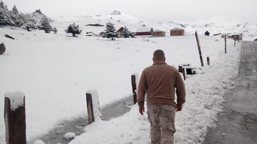 Así está Sierra Nevada tras las precipitaciones caídas hoy.