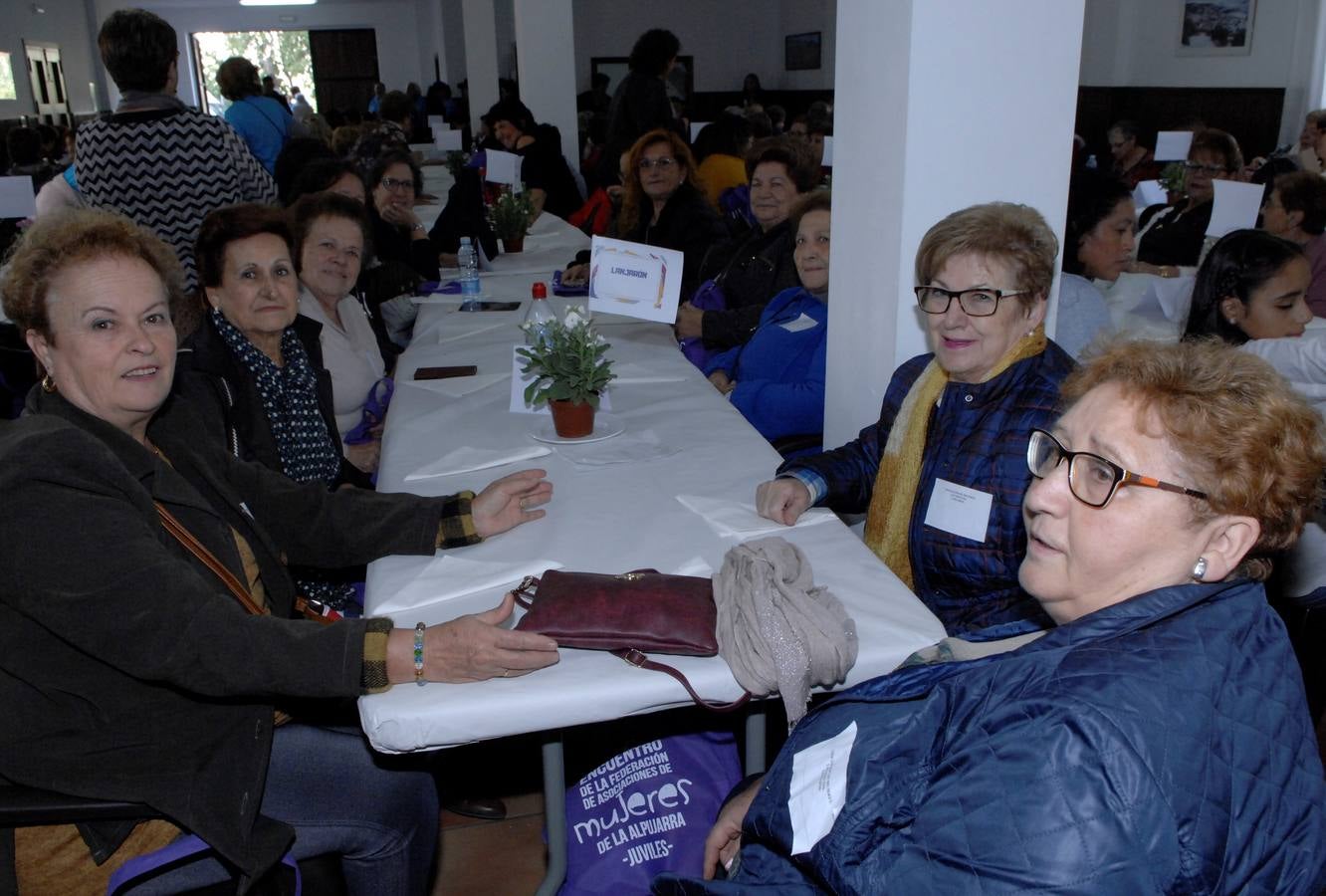 250 mujeres pertenecientes a 35 asociaciones alpujarreñas se han dado cita en Juviles para conocer los encantos del pueblo, asistir a charlas, al teatro y el cante y participar en varios talleres