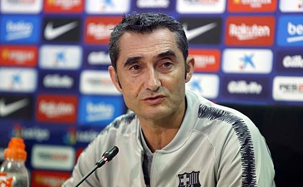 Ernesto Valverde, entrenador del Barcelona. 
