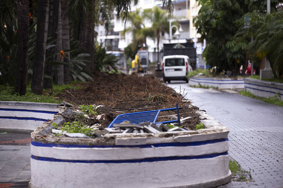 En apenas dos meses, «para Navidad» según la alcaldesa Trinidad Herrera, el paseo marítimo del Altillo, un lugar emblemático para Almuñécar, estrenará nueva imagen