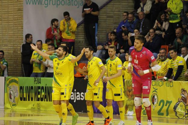 Los amarillos mostraron su mejor versión ante el Levante Futsal. :