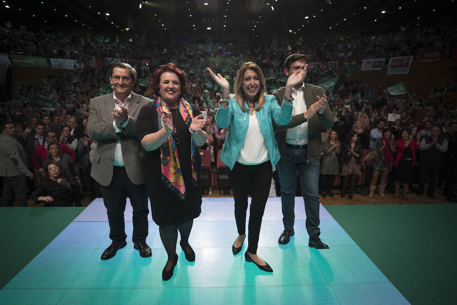 La presidenta de la Junta ha abierto este jueves en Granada la campaña electoral, que se prolongará hasta el día 30