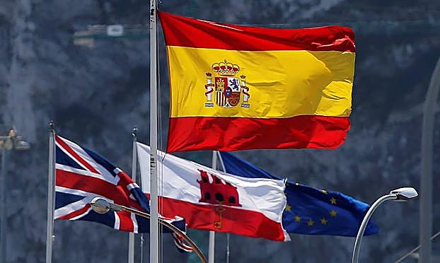 Frontera entre España y Gibraltar. 