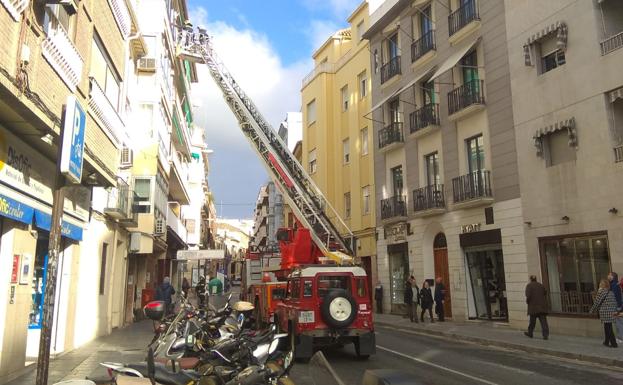 Intervención de los Bomberos, este lunes.