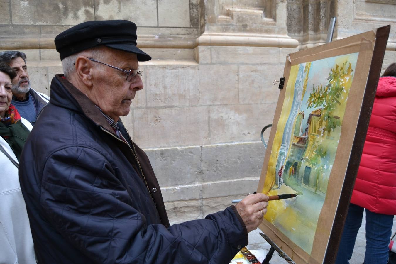 Un centenar de pintores de Andalucía Oriental celebraron el domingo, 25 de noviembre, el Día Mundial de la Acuarela, en el entorno de la Catedral de Granada