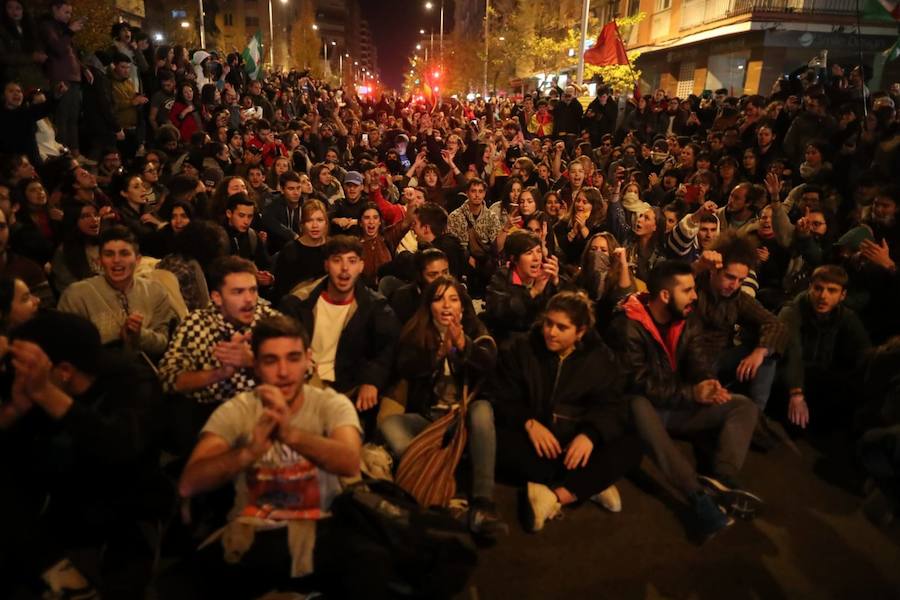 La concentración, convocada a las 18.00 horas, ha derivado en una manifestación que ha obligado a cortar calles del centro.