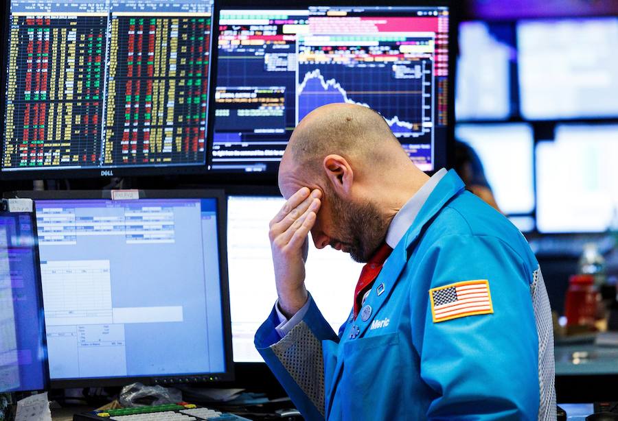 Imagen del cierre en negativo del martes en Wall Street.