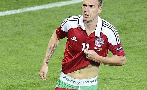 El futbolista denás Nicklas Bendtner. 