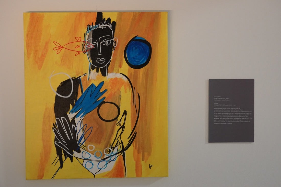 La Biblioteca de Andalucía acoge la exposición 'Palabras más allá del liezo', en la que tres pintores interpretan los textos de trece poetas andaluces de reconocido prestigio