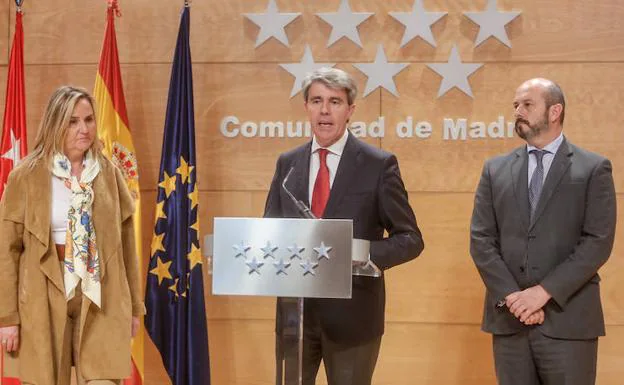 El presidente de la Comunidad de Madrid, Ángel Garrido comparece para valorar la última propuesta presentada por los taxistas . 