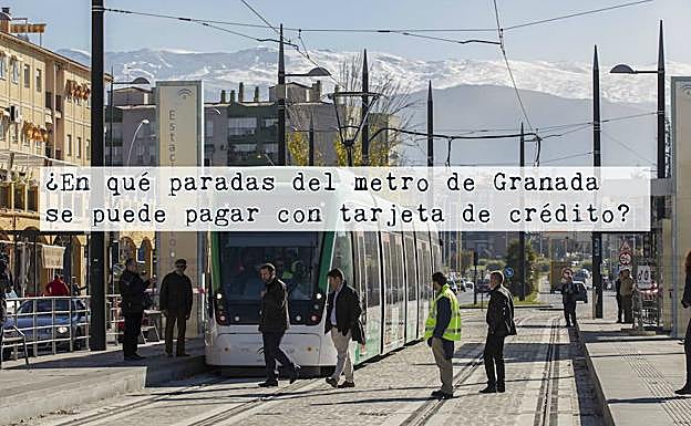 Imagen. Estas son las paradas del Metro de Granada que admiten el pago con tarjeta de crédito.
