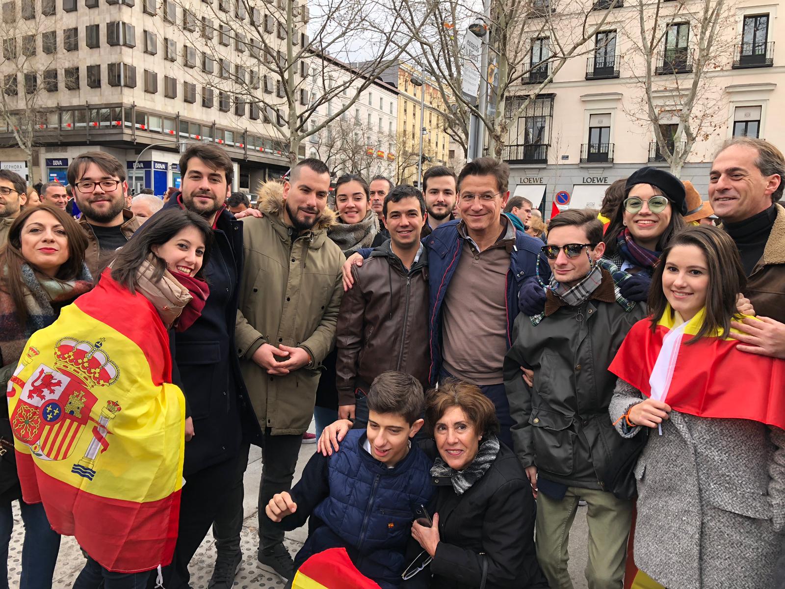 El diputado Luis Salvador ha encabezado la delegación granadina de Ciudadanos que esta mañana se ha manifestado en Madrid 