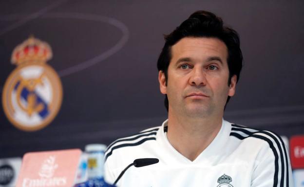 Santiago Solari, en rueda de prensa. 